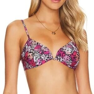 L*Space Helena Bikini Top in Butterfly Print